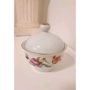 Vintage JLMenau Graf Von Henneberg Porcelain Bone China Sugar Bowl With Lid